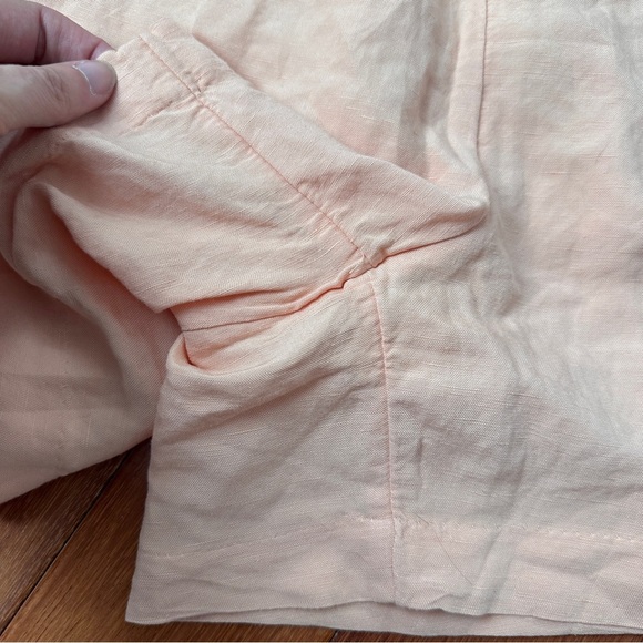 H&M Linen Blend Pull On Style Shorts | Color: Apricot | Sizes small and large - Picture 5 of 5